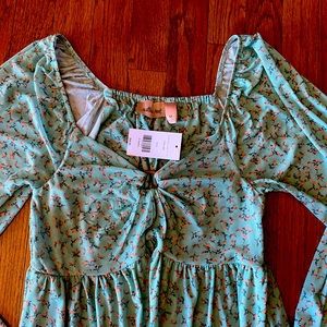 Willow and Root xs sheer long sleeve top NWT